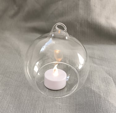bougeoir boule et bougie led