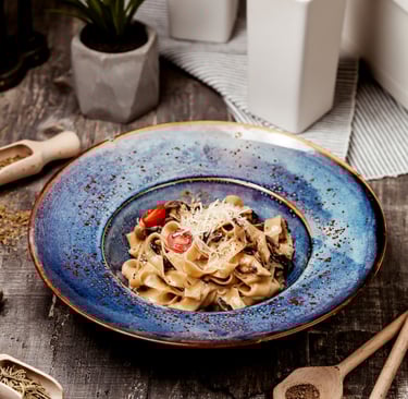 Fettuccine con setas