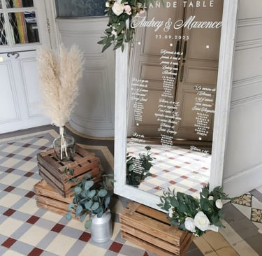 grand miroir vintage