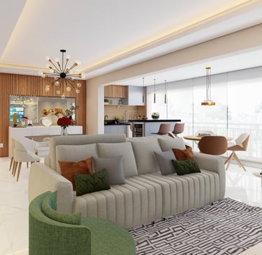 Projeto de Reforma de Sala de Estar de Luxo em São Paulo Zona Sul