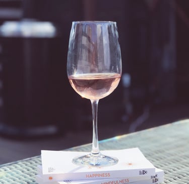 A glass of white wine.