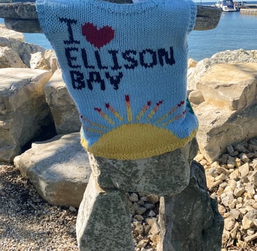 Stone sculpture located at boat launch park