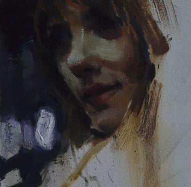 Charlotte - Óleo sobre tela - 20cm x 30cm