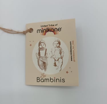 Cardboard tag for Minikane Les Bambinis doll