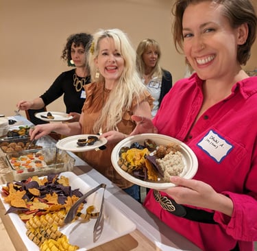 delicata squash at networking event, healthy Portland catering gluten free dairy-free vegan