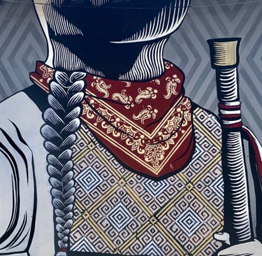 Street art related to Zapatista movement in San Cristobal de las Casas, Mexico