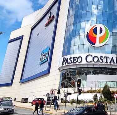Mall Paseo Costanera - Grabado de patentes en piso -1