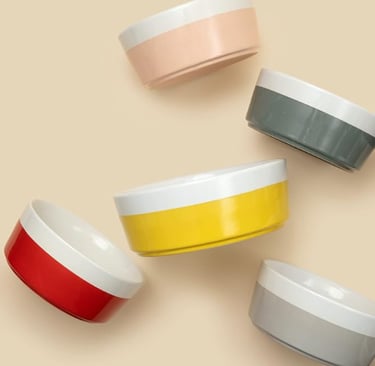 Waggo Dipper ceramic dog bowl, food-safe glazed design