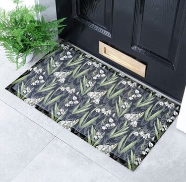 Outdoor Mat with a floral pattern