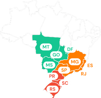 Atendemos no Sul, Sudeste e Centro-oeste.