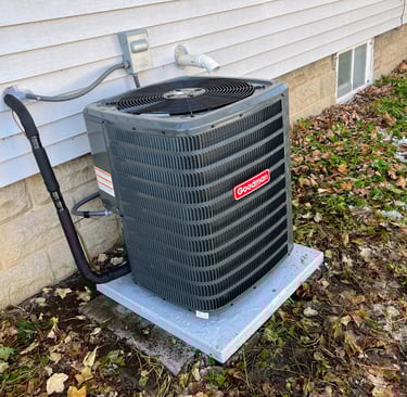 AC unit replacement for this home in Lowell, WI.