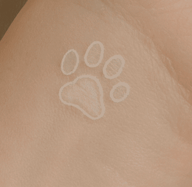 tatuaje con tinta blanca de diseño delicado y minimalista