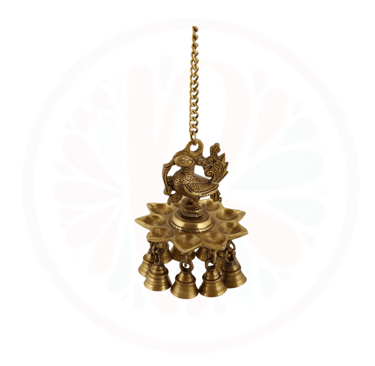 Peacock hanging 9 Diya