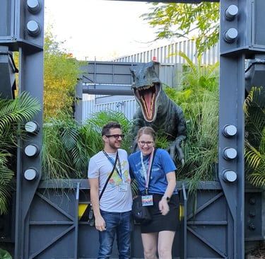 Meeting Blue in Jurassic World at Islands of Adventure in Universal Orlando Resort