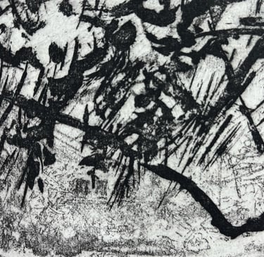 Detail of soft ground and sugar lift textures