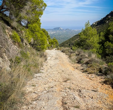 Hiking Zante - Dirt track that is very steep