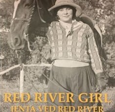 Cover of Red River Girl feat. a girl wearing a hat, sweater and baggy pants with a horse
