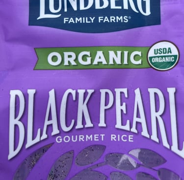 Certified organic black rice Black Pearl