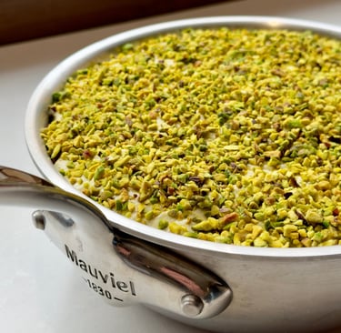 Tiramisu pistache sautoir Mauviel