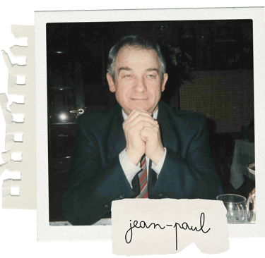 Photo style polaroid d'un biographié par Mireille Bordet