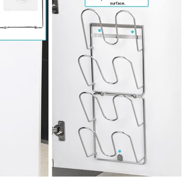 Over-door Pot Lid Organizer