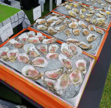 Dressed oysters on our mobile oyster bar
