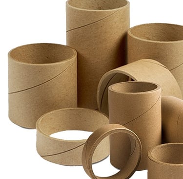 a group of industrial paper rolls