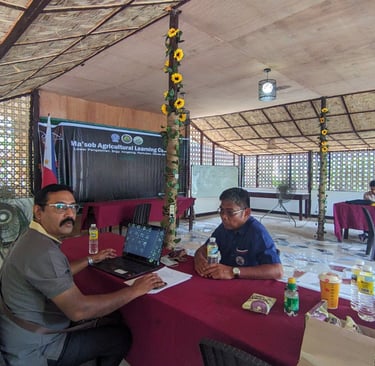 "Social and environmental field researchers conducting Key Informant Interviews for ESIA" 
