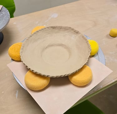 A pasta bowl made in a bowl making workshop