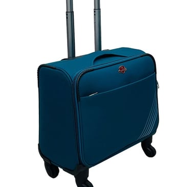 a blue nano trolley bags with telescope handle and four wheel