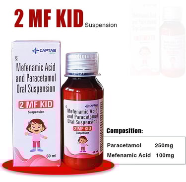 Mefenamic Acid and Paracetamol Oral Suspension, 2MF Kid by Captab Biotec
