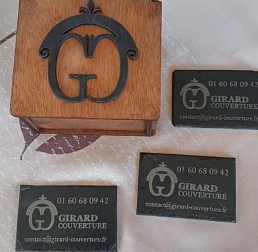 carte de visite en ardoise
