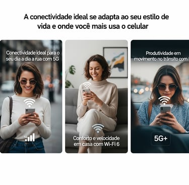 uma mulher sentada em um sofá com um celular