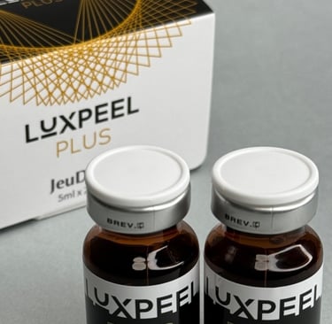 a couple of bottles of Luxpeel from Jeudérm