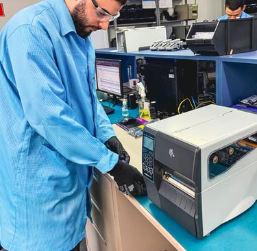 manutenção de impressora térmica de etiquetas