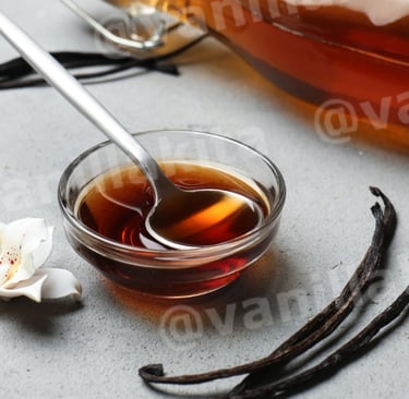 Vanilla extract on jar
