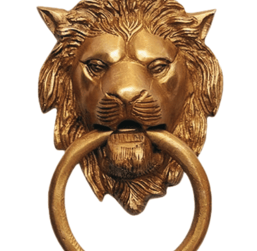 a goat head with a ring on it's ring