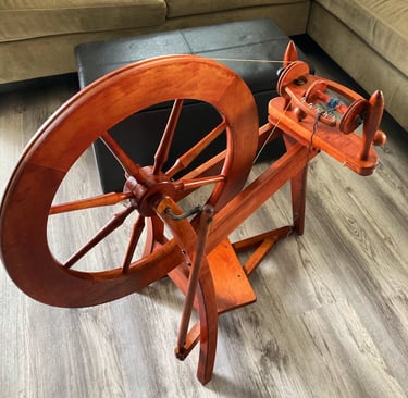 An Ashford Traditional spinning wheel from the 1970s