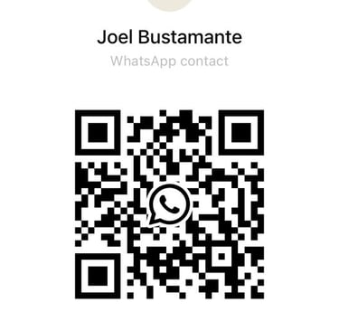 QR CODE PARA ESCRIBIRLE POR  WHATS APP JOEL BUSTAMANTE 
