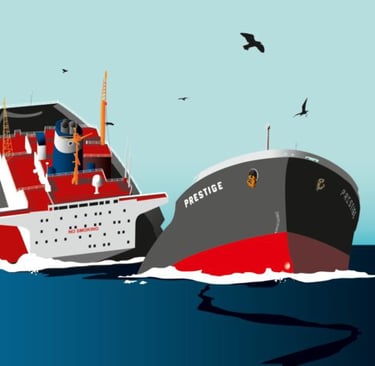 a poster of a ship in the ocean
