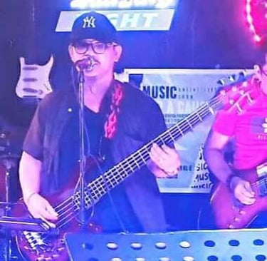 Bass guitar player