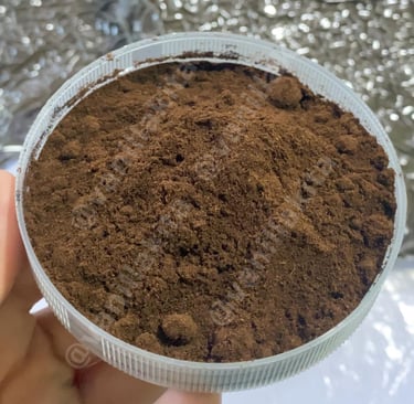 Vanilla powder on bowl