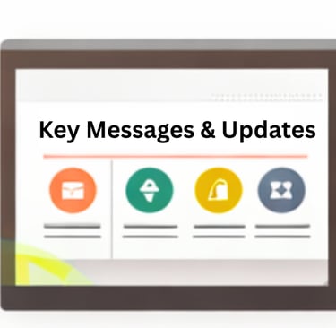 a tablet with the words key messages and a keyboard | Alder Digital