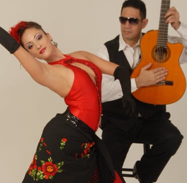 Latin dance guitar and dancers booking 305-298-2380 Miami Boca Raton Palm Beach Ritmo!City