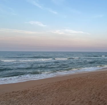 Flagler beach with blue sky and sand