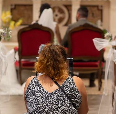 cérémonie religieuse filmée par vidéaste de mariage à saint-malo
