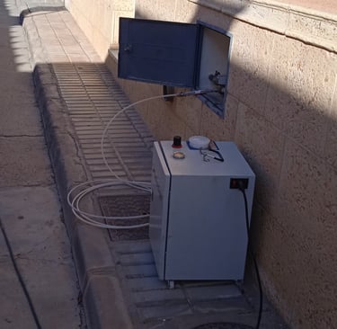 Inyeccion de gas trazador en vivienda