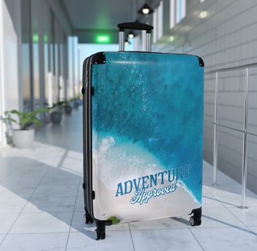 a suitcase with travel theme