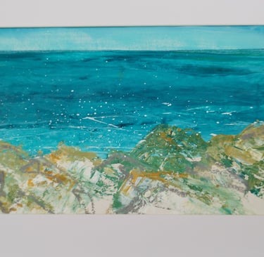 Be Calmed at Hythe, 33 x 43 cm, acrylic and oil pastel on paper, £60