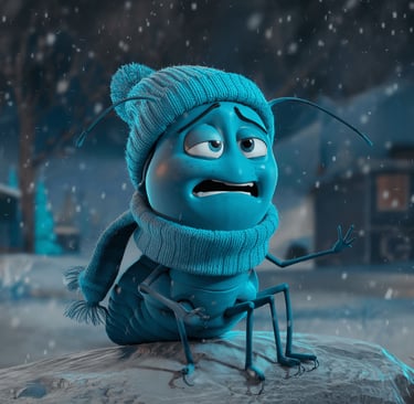 a bed bug out in the Cold weather